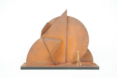 "Profile Canto" Bronze & Steel Sculpture by  Ernest Trova