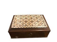 Anglo Indian Brass Box with Bone Inlay