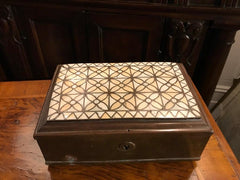 Anglo Indian Brass Box with Bone Inlay