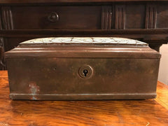 Anglo Indian Brass Box with Bone Inlay