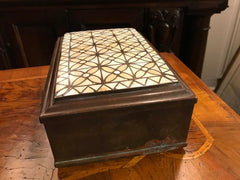 Anglo Indian Brass Box with Bone Inlay