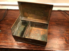 Anglo Indian Brass Box with Bone Inlay