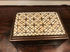 Anglo Indian Brass Box with Bone Inlay