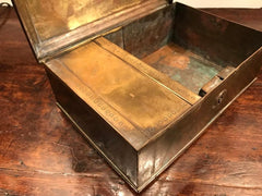 Anglo Indian Brass Box with Bone Inlay