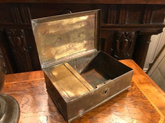 Anglo Indian Brass Box with Bone Inlay