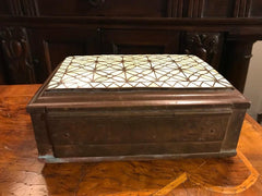 Anglo Indian Brass Box with Bone Inlay