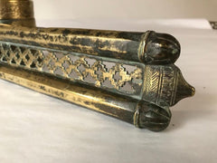 Ottoman Brass Inkwell and Pen Case Qalamdan