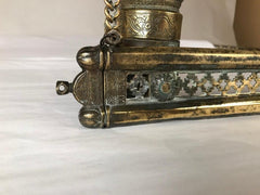 Ottoman Brass Inkwell and Pen Case Qalamdan