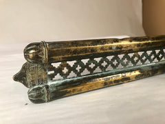 Ottoman Brass Inkwell and Pen Case Qalamdan