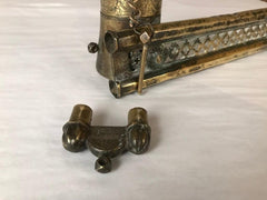 Ottoman Brass Inkwell and Pen Case Qalamdan