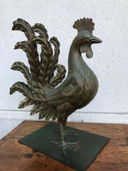 Italian Patinated Wrought Iron Rooster