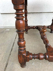 Italian Baroque Walnut and Chestnut Side Table