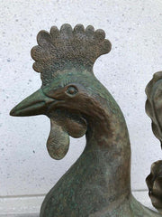 Italian Patinated Wrought Iron Rooster
