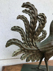 Italian Patinated Wrought Iron Rooster