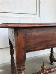 Italian Baroque Walnut and Chestnut Side Table