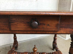 Italian Baroque Walnut and Chestnut Side Table