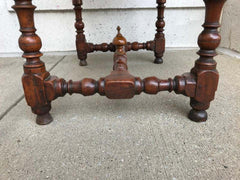 Italian Baroque Walnut and Chestnut Side Table