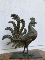 Italian Patinated Wrought Iron Rooster