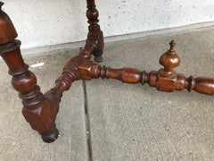 Italian Baroque Walnut and Chestnut Side Table