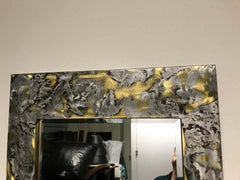 Mid Century Modern Copper and Aluminum Mirror