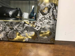 Mid Century Modern Copper and Aluminum Mirror