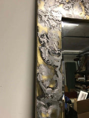 Mid Century Modern Copper and Aluminum Mirror
