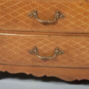 Pair of French Regence Style Leather Commodes