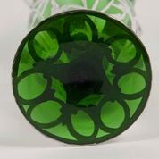 Art Nouveau Alvin Sterling over Green Glass Vase