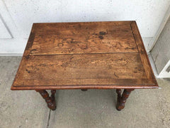 Italian Baroque Walnut and Chestnut Side Table