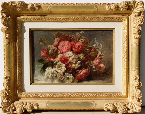 Felix-Fran̤ois-Georges-Philibert ZIEM (French, 1821-1911) "Bouquet of Roses"Circa 1850