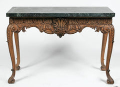 Lime Wood Console With Marble Top