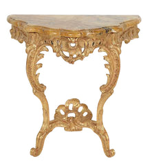 Pair of French Carved Gilt Wood Consoles