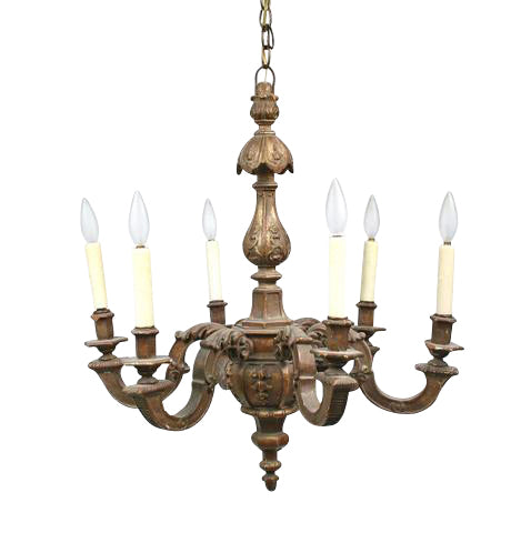 Carved Gilt Wood Chandelier