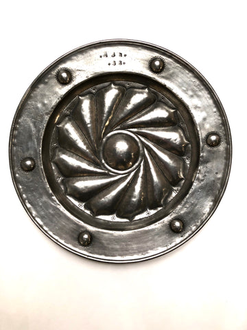 Mid 18th Century Dutch Alms Dish of Pewter