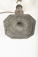 Bronze Octagonal Candlestick now Mounted as Lamp