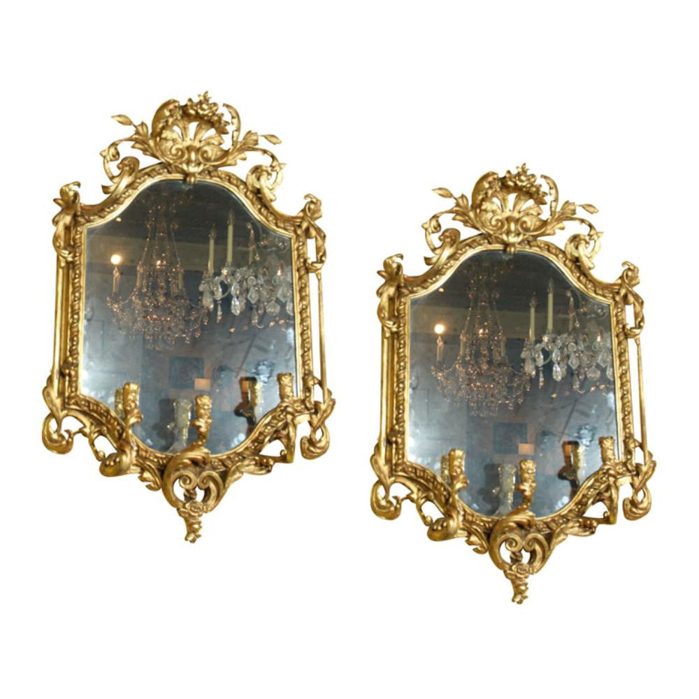 Carved Rococo Style Mirrors