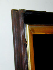 Rustic Carved and Gilt Wood Mirror Frame