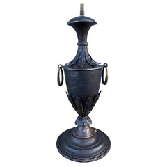19th Century French Neoclassical Style Urn Form Steel Lamp