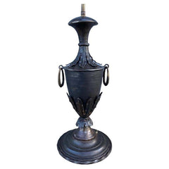 19th Century French Neoclassical Style Urn Form Steel Lamp