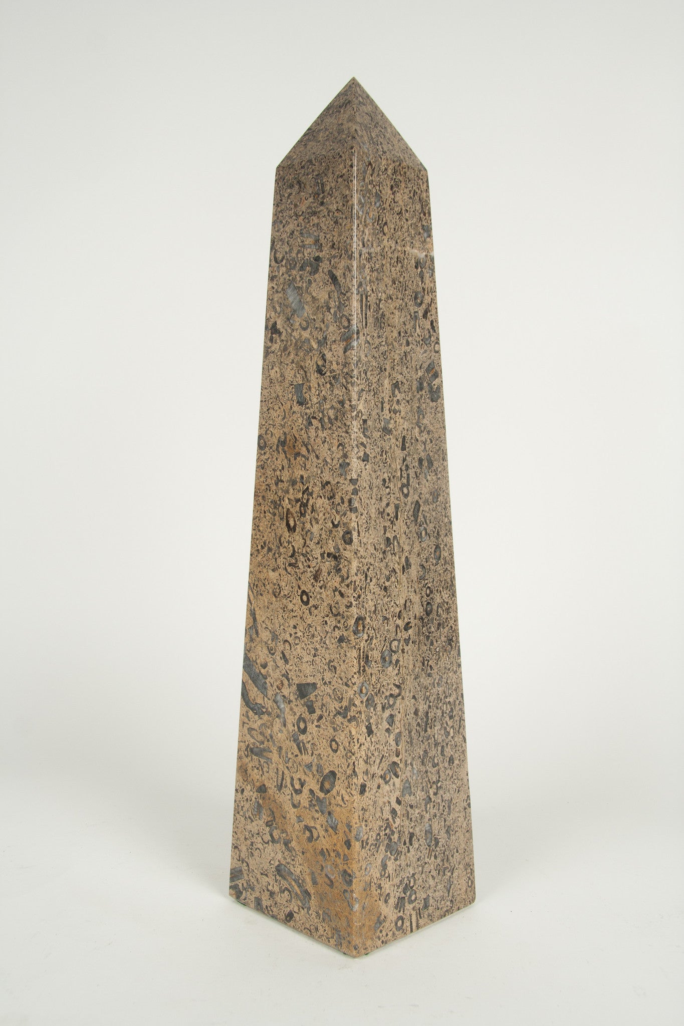 A Granite Obelisk with Fossilized Crustaceans