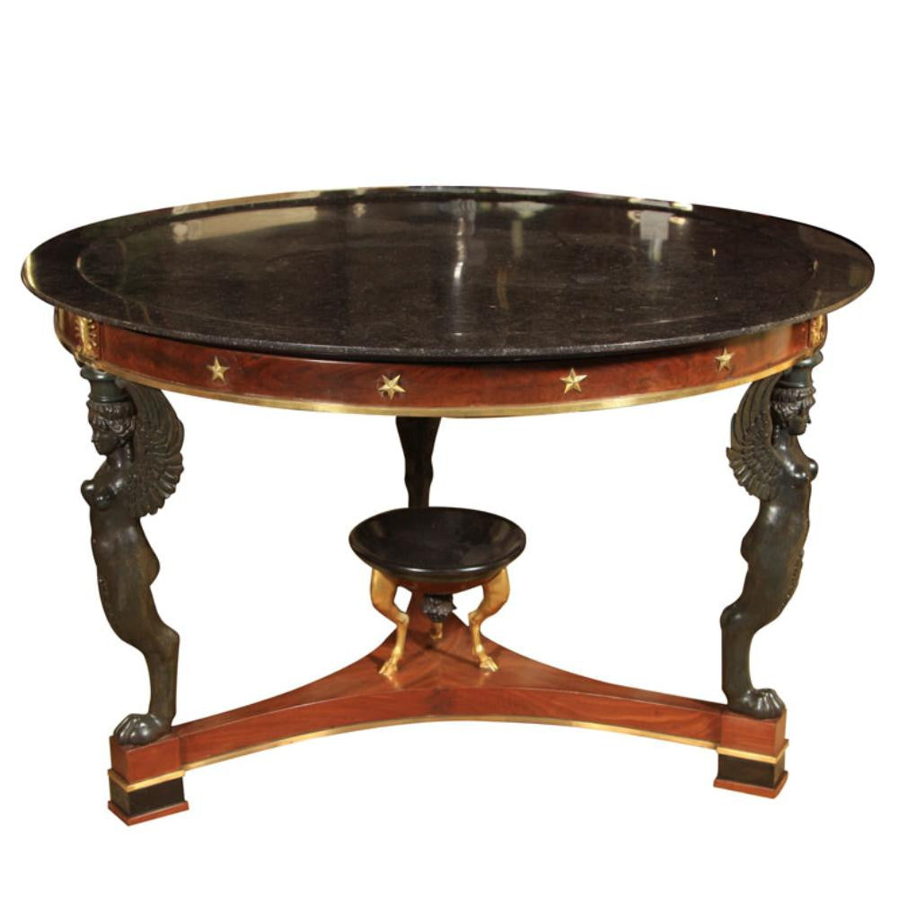 French Marble Top Gueridon Table