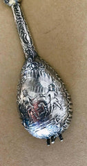 Dutch Baroque Style Silver Mandolin Flask Perfumer