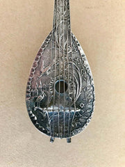 Dutch Baroque Style Silver Mandolin Flask Perfumer