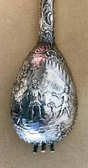 Dutch Baroque Style Silver Mandolin Flask Perfumer