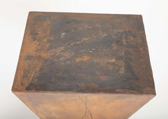 Pair of Brancusi Style Steel Pedestal Side Tables