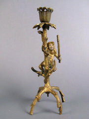 Pair of Bronze Dore Candlesticks