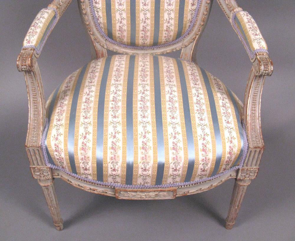 French Painted Fauteuil