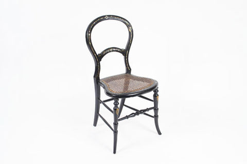 Inlaid Victorian Hairpin Side Chair