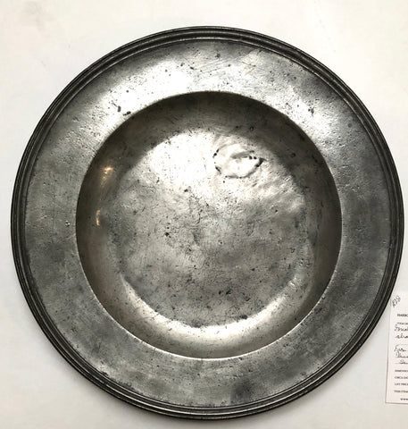 Late 18th Century British Pewter Charger