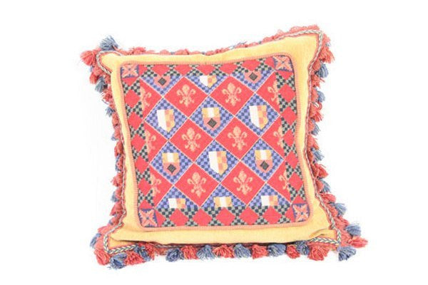 Red/Blue Chenille Pillow